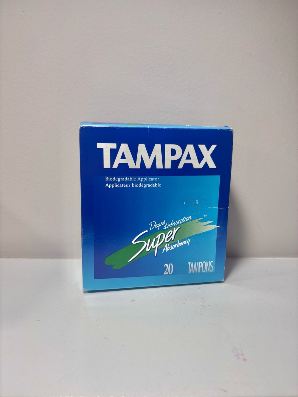 Tampax Super Absorbency Tampons Vintage 1998